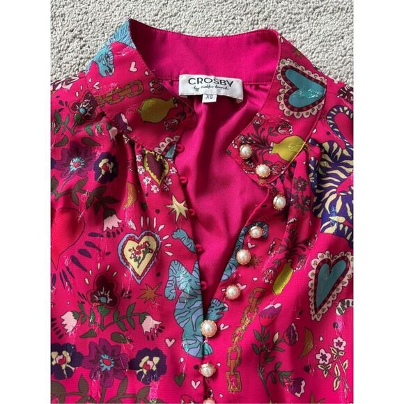 NWOT Crosby Blaise Blouse, XS, $225 E3 - Picture 4 of 8